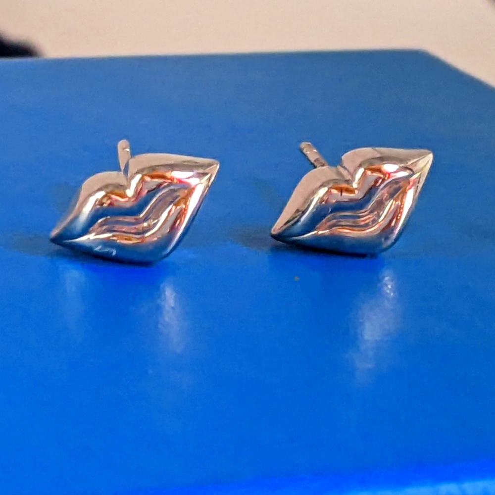 Margo Manhattan Lip Stud Sterling Silver Earrings